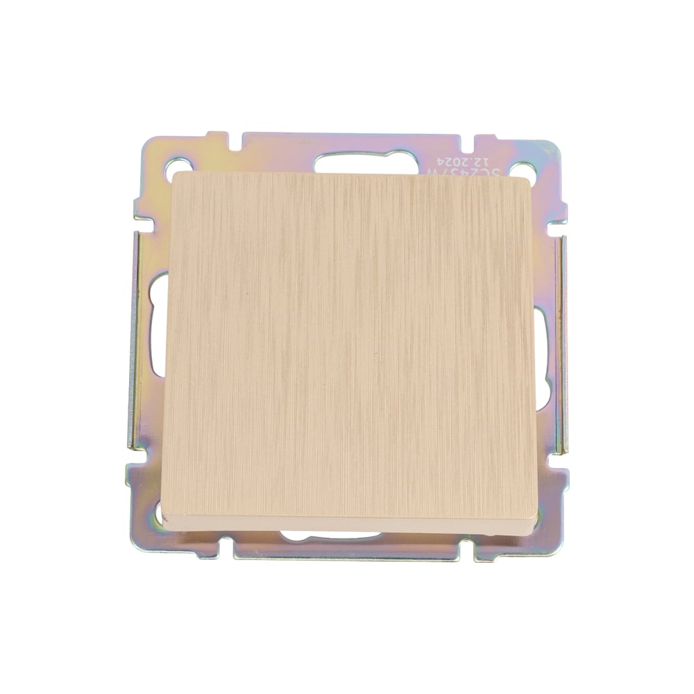 Изображение товара Заглушка WERKEL шампань рифленая 1 гнездо для электросистем