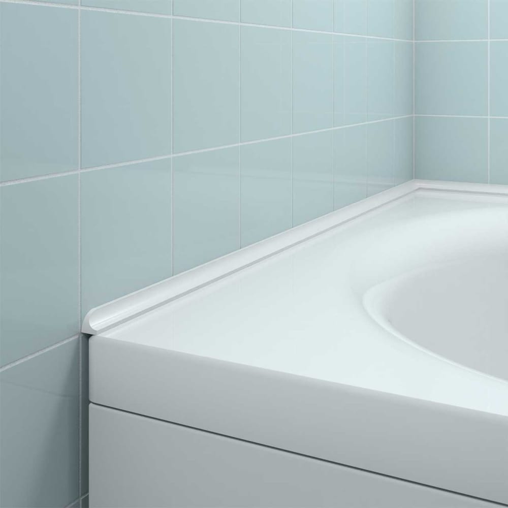 Акриловый плинтус-бордюр для ванной BNV, цвет белый