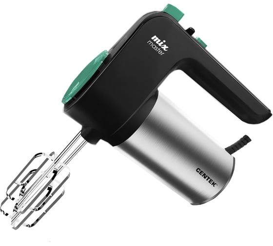 Изображение товара Миксер Centek черный/сталь 800Вт, 6 скоростей + турбо, взбивание/замешивание CT-1123