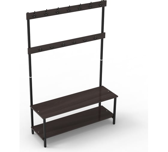 Изображение товара Вешалка ТИТАН МЕТА ВГР-6, каркас черный, ясень темный шимо 4670026244397