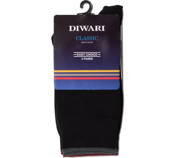 Изображение товара Мужские носки DIWARI CLASSIC 5С-08СП, р.29, 000 черный, 3 пары 1001330120050012000