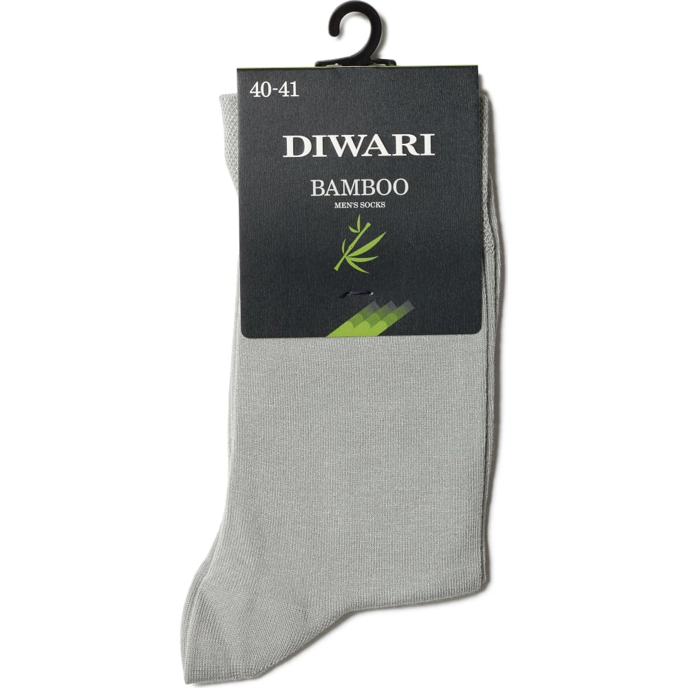 Мужские носки DIWARI пряжа baby best 10% бамбук 90% акрил 240м 100гр 224 св серый