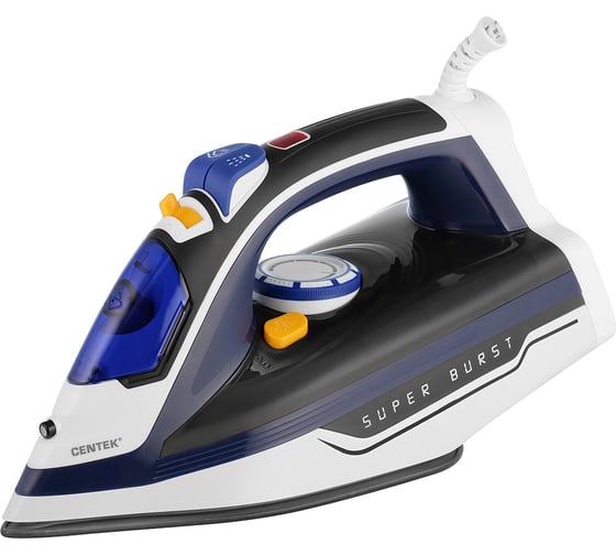 Изображение товара Утюг Centek синий 2600 Вт, керамическая подошва, высокая мощность, 300 мл CT-2350 BLUE