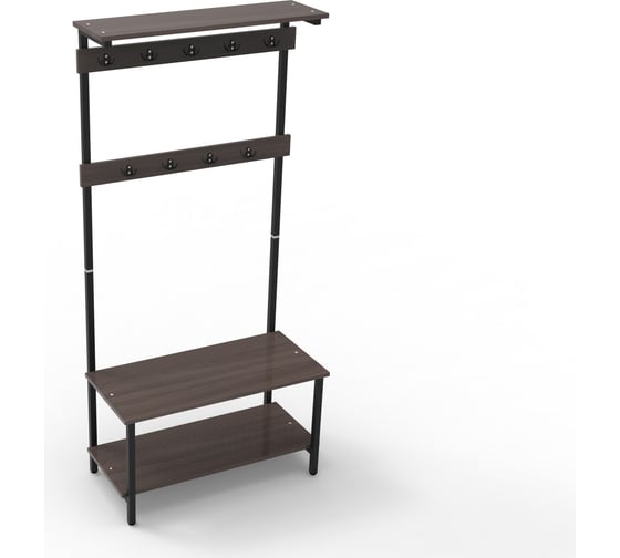 Изображение товара Вешалка ТИТАН МЕТА ВГР-5, каркас черный, ясень темный шимо 4670026244380