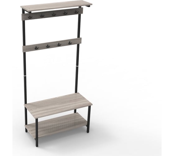 Изображение товара Вешалка ТИТАН МЕТА ВГР-5, каркас черный, ясень светлый шимо 4670026244373