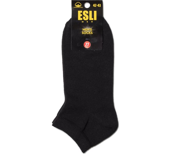 Изображение товара Мужские короткие носки ESLI 19С-146СПЕ, р.27, 000 черный 1001331000030012000