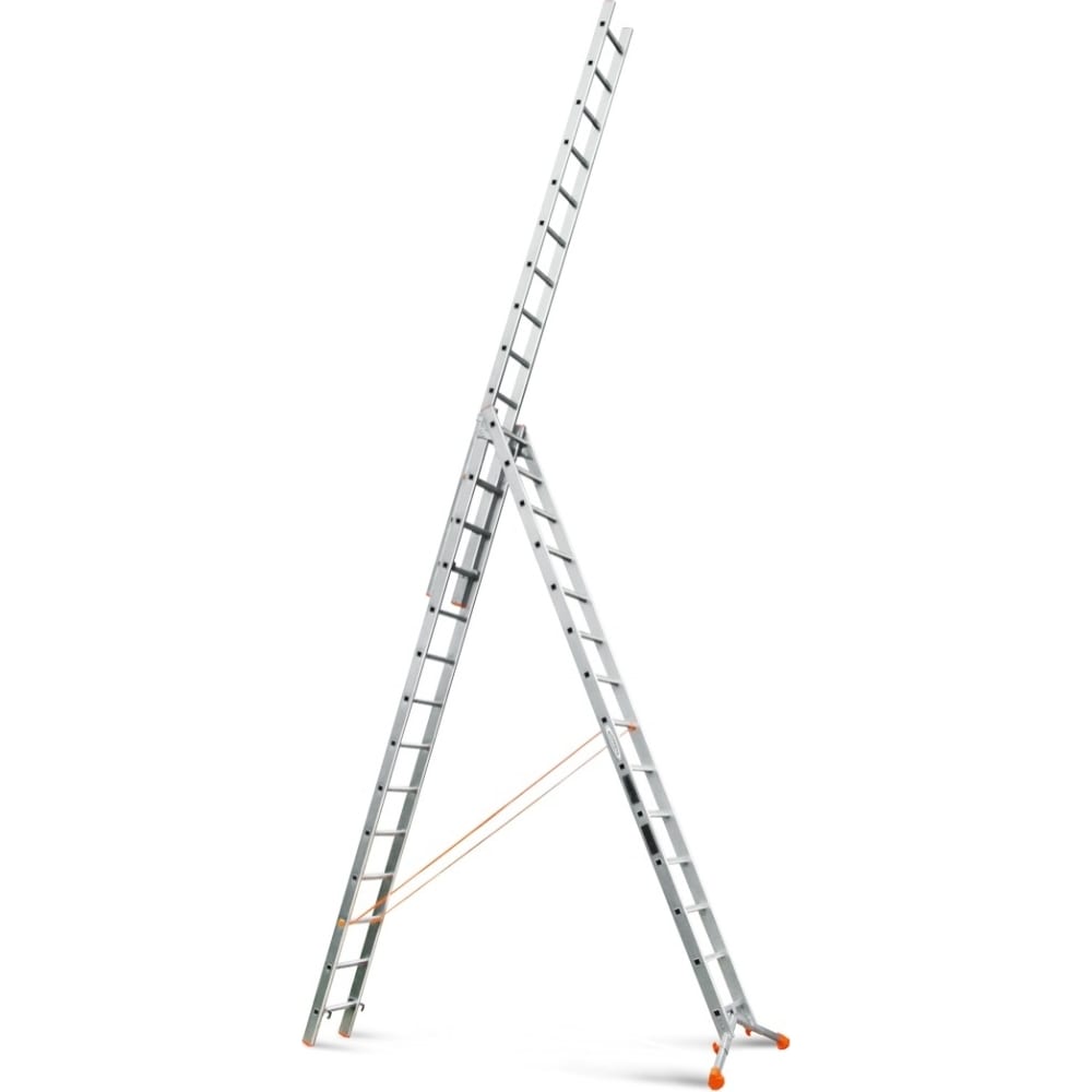 Трехсекционная лестница Эйфель лестница энкор 69688 трехсекционная 3х14 ступеней