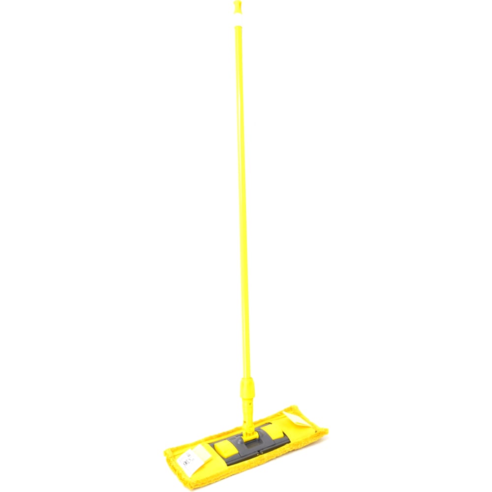 Набор с желтым мопом из микрофибры A-VM швабра плоская с вертикальным отжимом и водосгоном raccoon 2 насадки из микрофибры 39×12 см стальная ручка 130 см