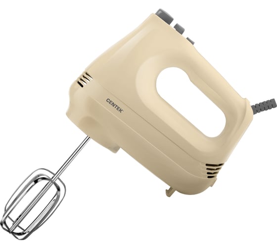 Изображение товара Миксер Centek бежевый 400 Вт, 5 скоростей + турбо режим, взбивание/замешивание CT-1125 Beige