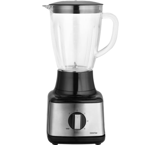Изображение товара Настольный блендер Centek 1200 Вт стеклянный стакан 1.5 л, 4 скорости + импульсный режим, 4 лезвия CT-1303