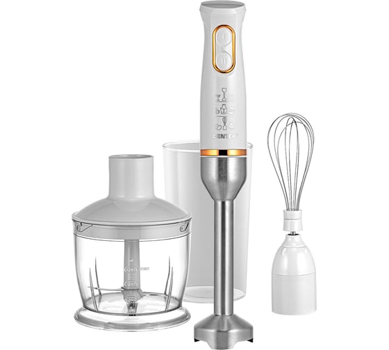 Изображение товара Блендер Centek 800 Вт, турбо режим, DC мотор, стакан 600 мл + мерный стакан 600 мл CT-1347 White