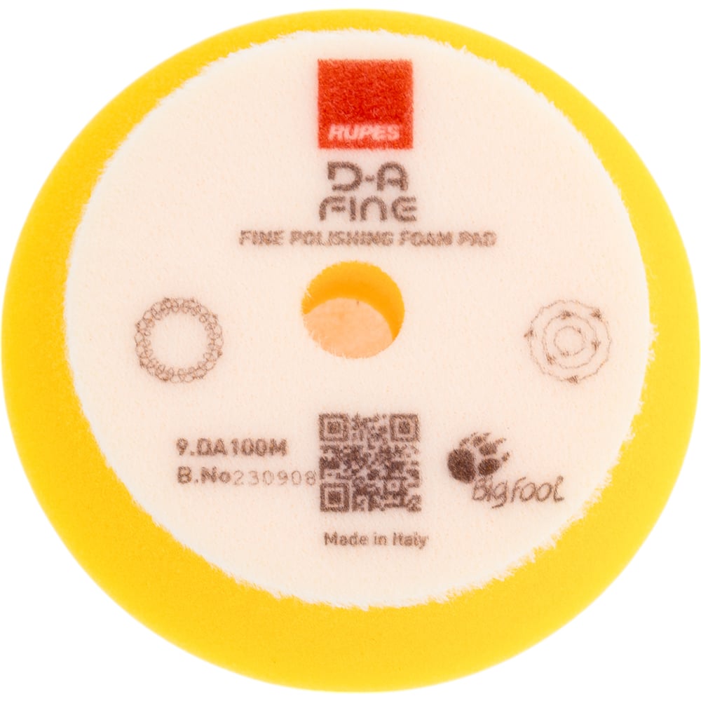 Изображение товара Ролик полировальный поролоновый RUPES желтый 75/100 мм финальный для машин