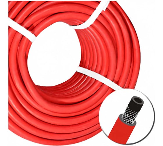 Изображение товара Рукав газовый красный (6.3 мм; 1 класс; бухта 40 м) HYRUBBERS СВ000002639