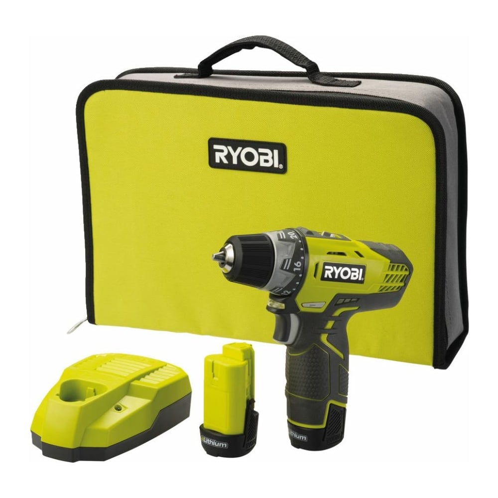 фото Аккумуляторная дрель-шуруповерт ryobi r12dd-ll13s 5133001802