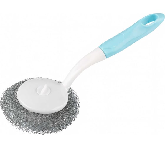 Изображение товара Губка для мытья посуды Рыжий кот SM-05, с рукояткой (металл) 104464