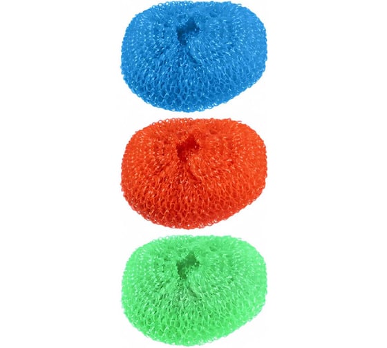 Изображение товара Губка для мытья посуды Рыжий кот KS-01, 7x7х2 см, 3 шт 104454