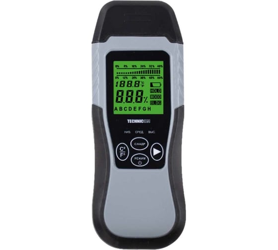 Изображение товара Электронный измеритель влажности древесины TECHNICOM влажность 1.5-60%, ЖК дисплей TC-MT201W