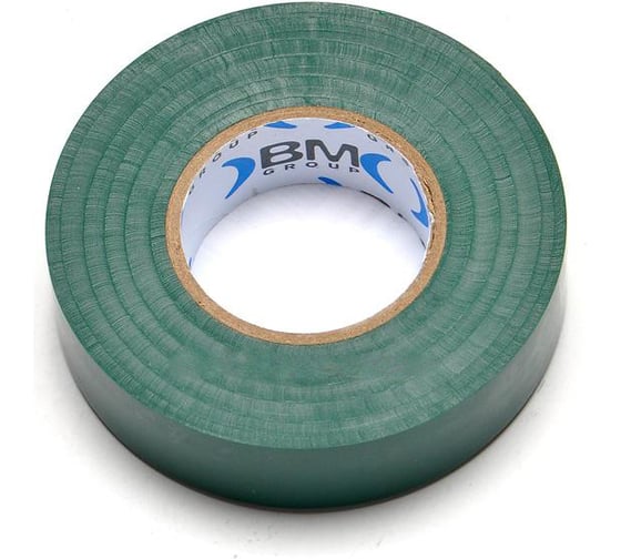 Изображение товара Изолента ПВХ 19 мм x 25 м, цвет зеленый BM Group BM-ESB1925VE