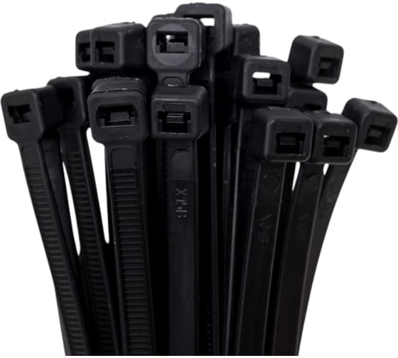 Изображение товара Кабельная стяжка BM Group цвет черный, устойчивая к воздействию УФ-лучей, 250x4,8 мм, 100 шт. BM-N2548