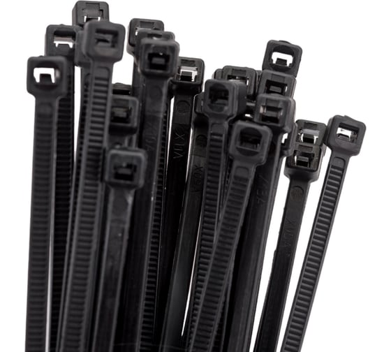 Изображение товара Кабельная стяжка BM Group цвет черный, устойчивая к воздействию УФ-лучей, 290x3,6 мм, 100 шт. BM-N2936