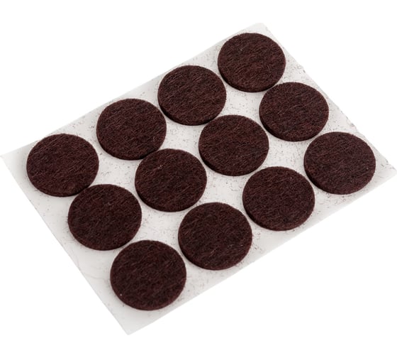 Изображение товара Самоклеящиеся накладки-протекторы для мебели Рыжий кот 12 шт., 20 мм, коричневый 105202