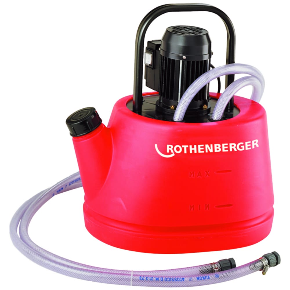 Электрический насос для промывки систем от извести Rothenberger емкость для промывочной жидкости rothenberger