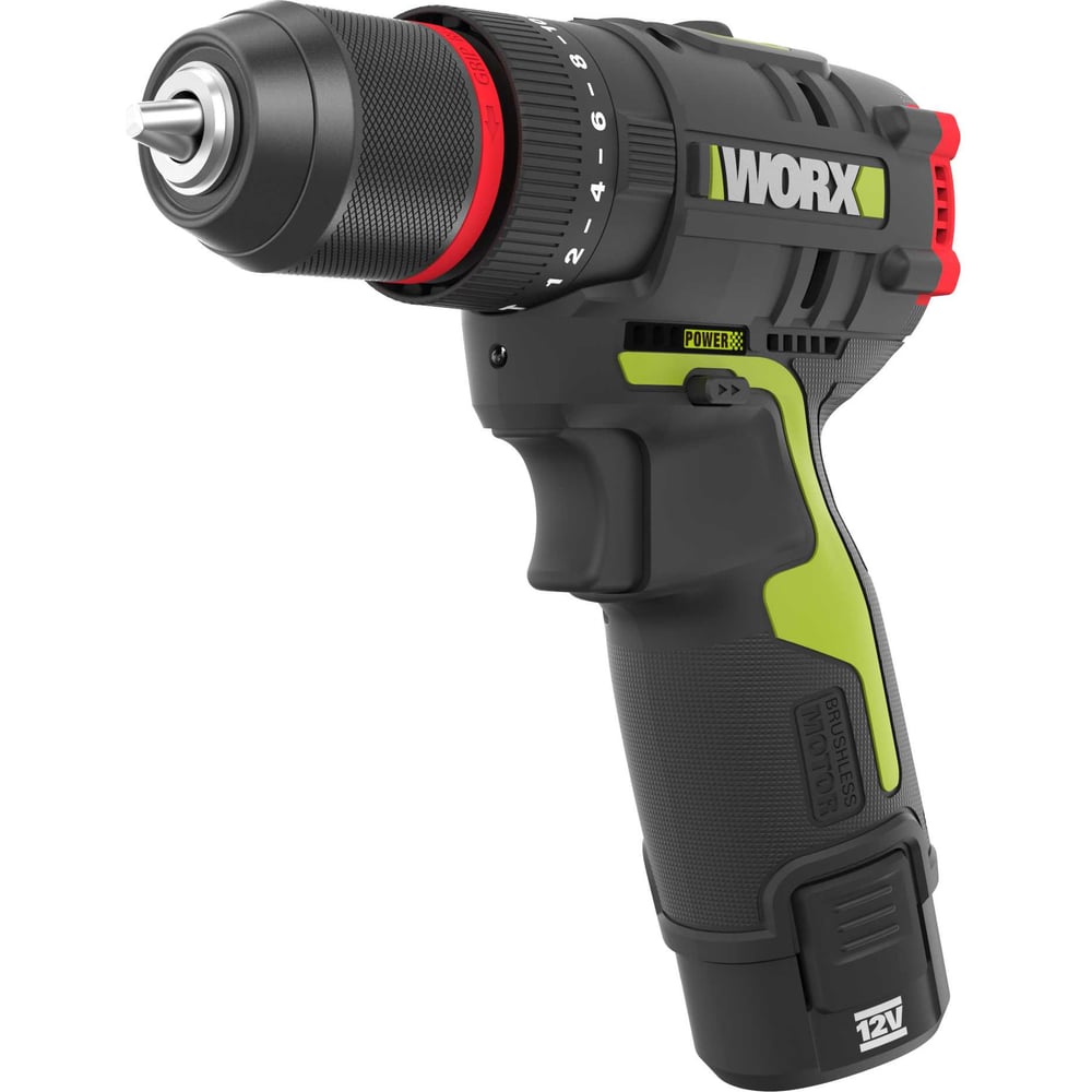 Изображение товара Дрель-шуруповерт WORX Professional аккумуляторный ударный бесщеточный 12В, 40Нм, 2Ач х2, ЗУ, в кейсе WU131X Изображение товара Дрель-шуруповерт WORX Professional аккумуляторный ударный бесщеточный 12В, 40Нм, 2Ач х2, ЗУ, в кейсе WU131X