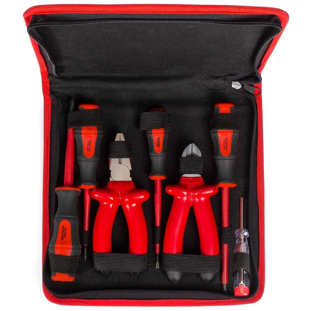 Изображение товара Набор электромонтажных инструментов КВТ НИИ-09 63995 7 шт диэлектрические