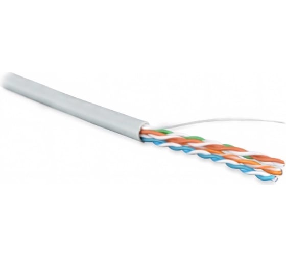 Изображение товара Кабель витая пара Hyperline UUTP4-C5E-S24-IN-PVC-GY-100 (100 м) неэкранированная U/UTP, категория 5e, 4 пары (24 AWG), одножильный (solid), PVC, -20C – +70C, серый - гарантия: 15 лет компонентная, 25 лет системная 359743