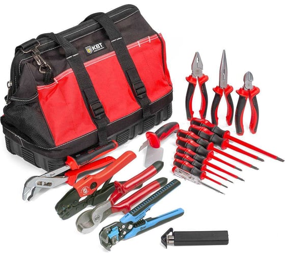 Изображение товара Набор электромонтажника КВТ НИЭ-01 в сумке 10 предметов 63033