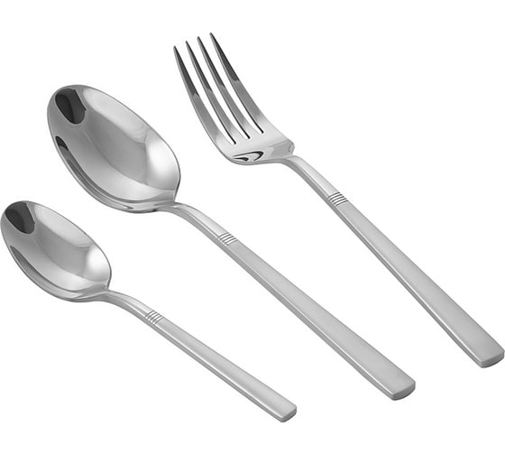 Изображение товара Набор столовых приборов Lara VEGA 18 предметов, сатинированные вставки LR10-15/18