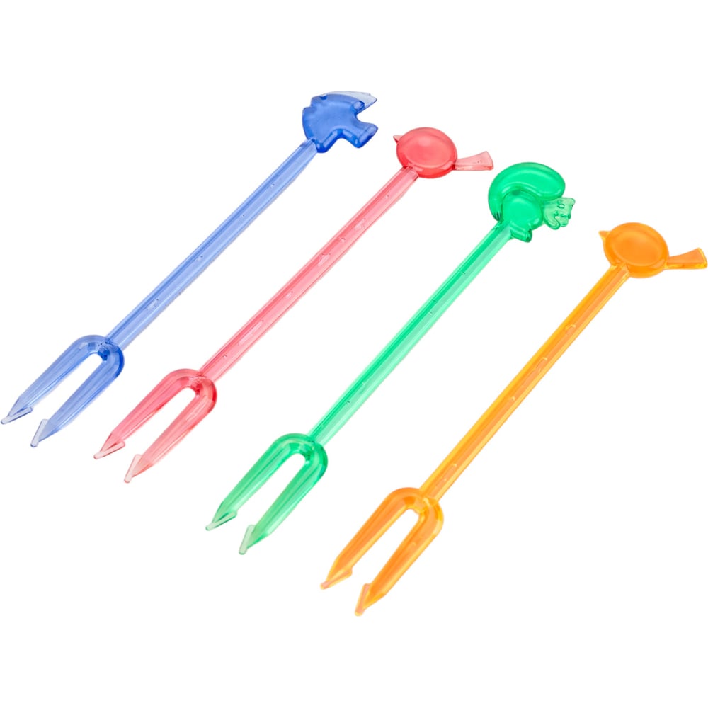 Изображение товара Шпажки для канапе МУЛЬТИДОМ Зоопарк набор 20 шт 86 мм яркие животные