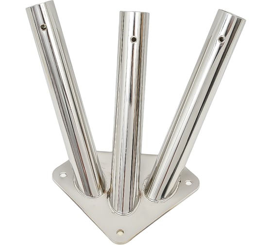 Изображение товара Кронштейн для флага PALITRA TECHNOLOGY, трехрожковый, настенный, нержавеющая сталь 50500-3-AISI