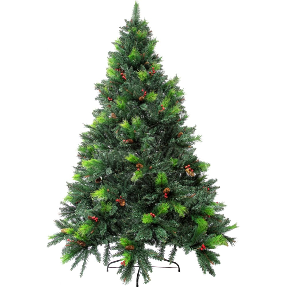 Искусственная елка Royal Christmas кедр зеленый шишки 240 см d игл 10 см d нижнего яруса 140 см 510 веток металл подставка