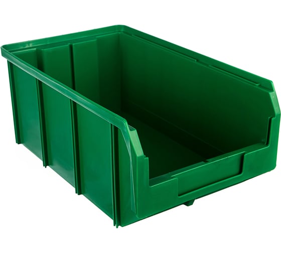 Изображение товара Пластиковый ящик Стелла-техник 342х207x143мм, 9,4 литра, V-3-зеленый