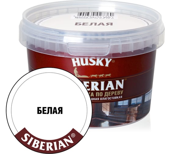 Изображение товара Шпатлевка по дереву HUSKY белая, 0.8 кг 26529