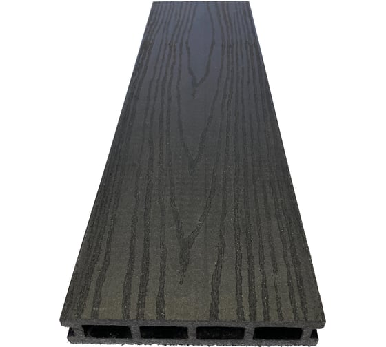 Изображение товара Террасная доска MasterDeck Classic Антрацит узкий вельвет/тиснение под дерево 3шт 10623300