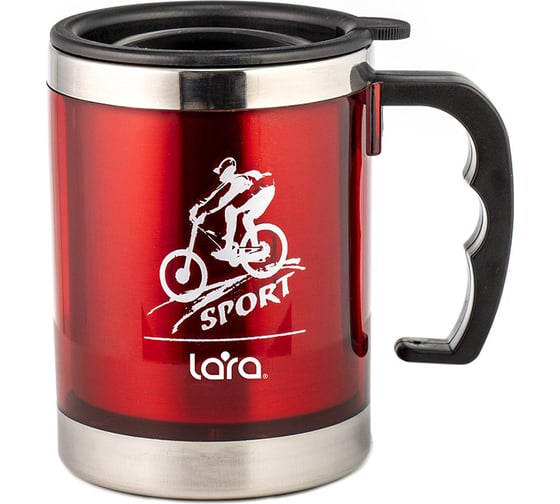 Изображение товара Термокружка Lara 400мл, высота 11см, диаметр 8см, стальная внутренняя поверхность LR04-31