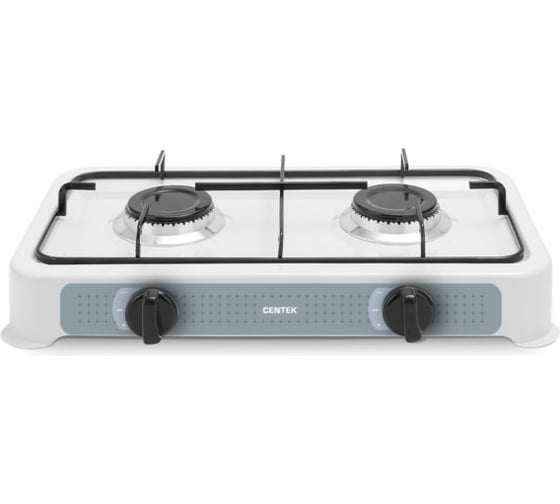 Изображение товара Газовая плита Centek белая, 2 конфорки, сменная форсунка баллон/магистраль CT-1524