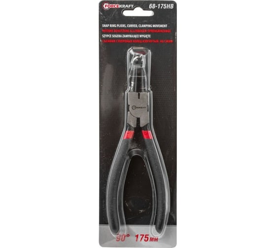 Изображение товара Съемник стопорных колец Forcekraft изогнутый на сжатие (90,l-175мм), в блистер fk-68-175hb 52469