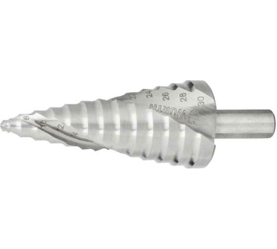 Изображение товара Сверло спиральное ступенчатое Performance HSS 6-30 мм Wurth 0694453630961 1