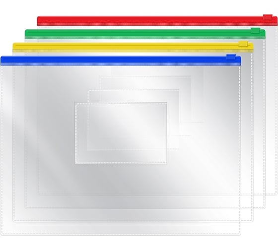 Изображение товара Папка-конверт OfficeSpace ZB51780 на zip-молнии, А5, ПВХ, 120 мкм, прозрачная ZB5_1780