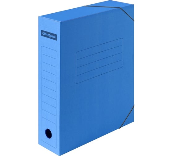 Изображение товара Архивная папка OfficeSpace на резинках, микрогофрокартон, 75 мм, синий 225424
