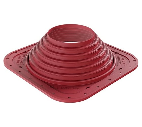 Изображение товара Кровельная прямая проходка Borge №7 D152-279мм, фланец 380x380мм, красный 01.227.04.04.02.000.3005