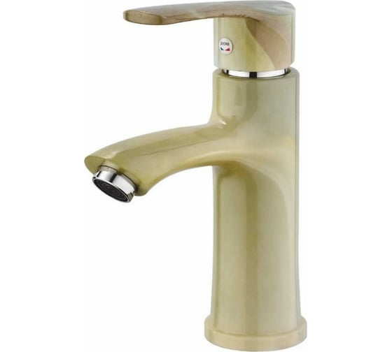 Изображение товара Смеситель для раковины FASHUN из пластика, однорычажный, с литым изливом, светло-коричневый мрамор PL1003-22