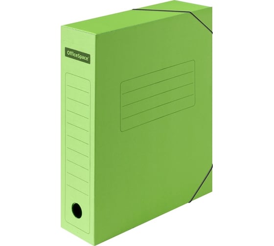 Изображение товара Архивная папка OfficeSpace на резинках, микрогофрокартон, 75 мм, зеленый 225425