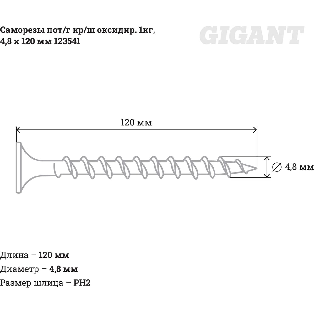 фото Оксидированные саморезы gigant