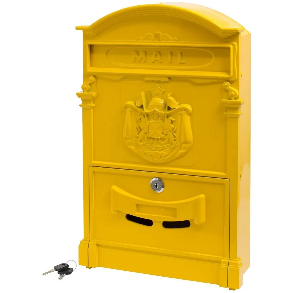 Ящик почтовый Аллюр, цвет желтый