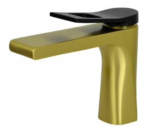 Изображение товара Смеситель на раковину Bronze de Luxe ЭЛЕМЕНТ матовое золото/черный EL02GB