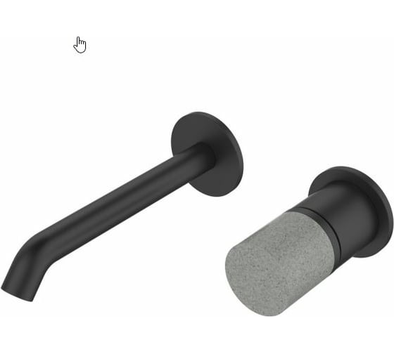 Изображение товара Настенный смеситель Bronze de Luxe FOCUS черный/серый гранит 24686BG